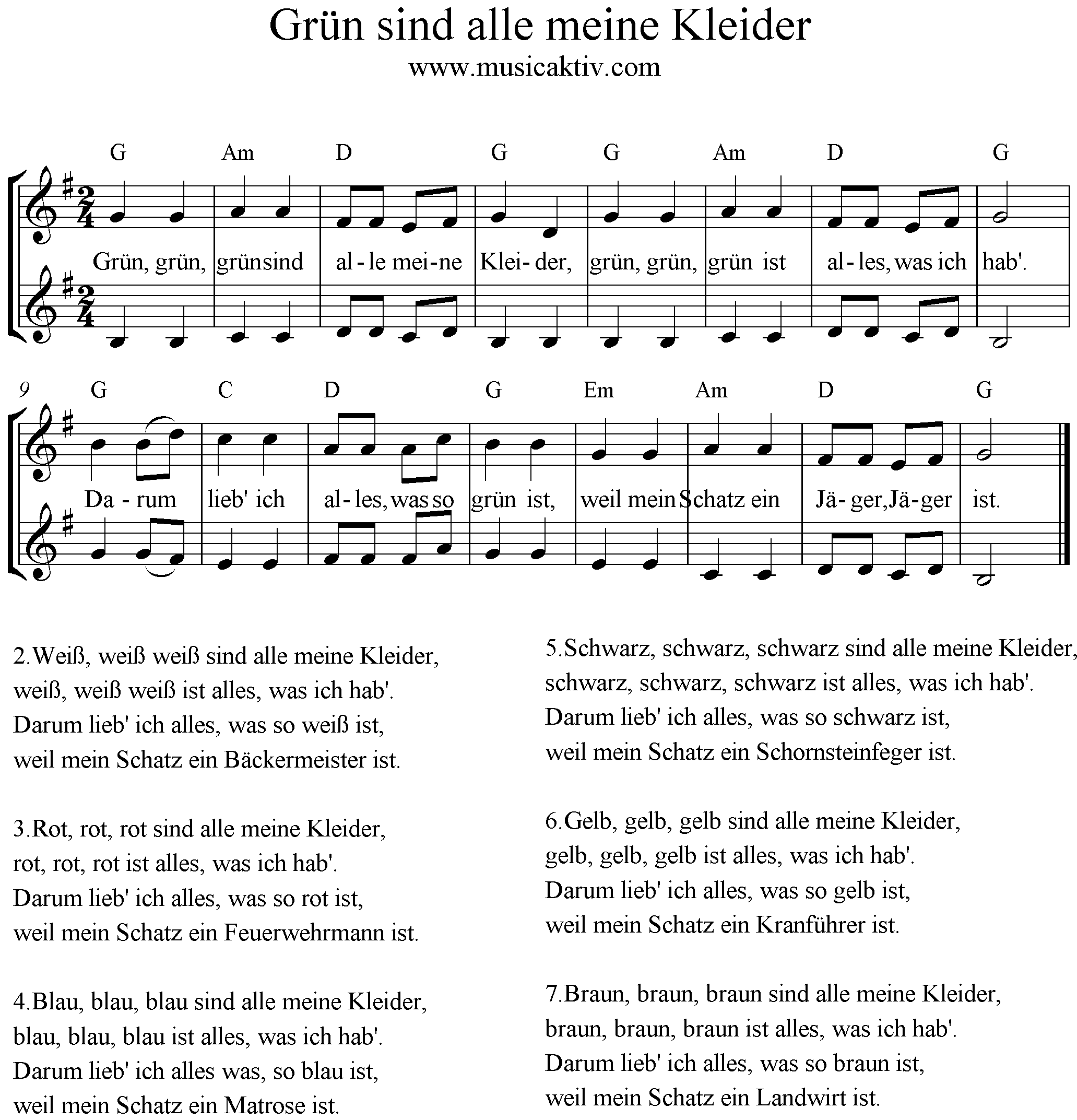 Grün sind alle meine Kleider